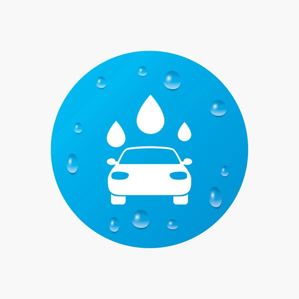 Auto wassen pictogram. — Stockvector