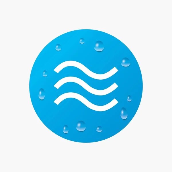 Water golven teken pictogram. — Stockvector