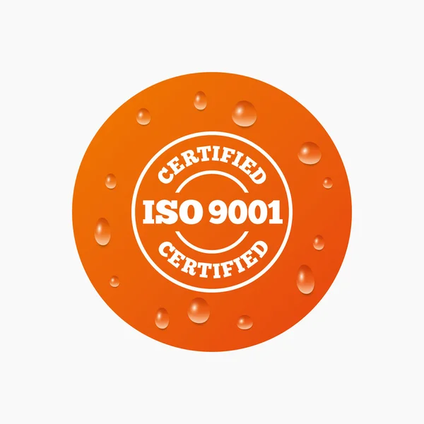 ISO 9001 gecertificeerd teken. — Stockvector