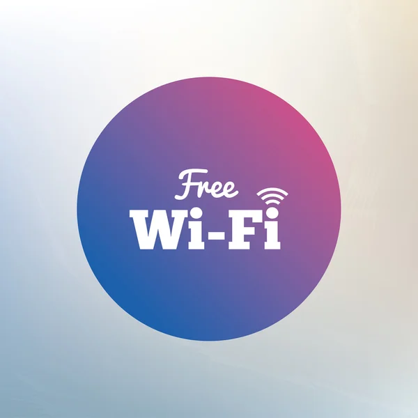 無料の wifi の標識です。Wifi のシンボル. — ストックベクタ