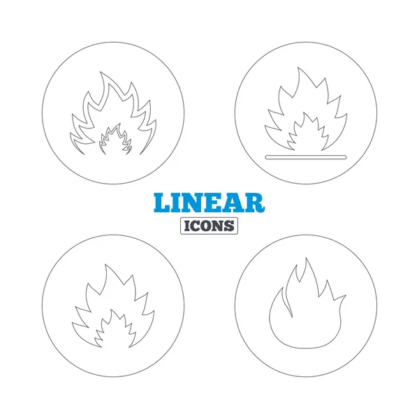 Fire flame icons. — Stock Vector