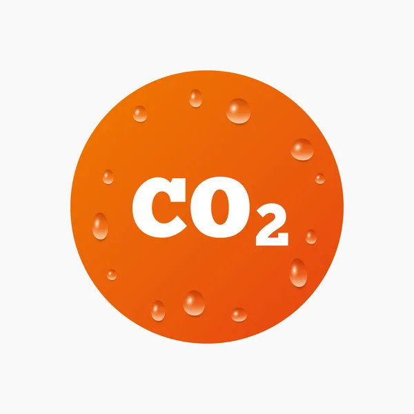 CO2 anidride carbonica formula segno — Vettoriale Stock