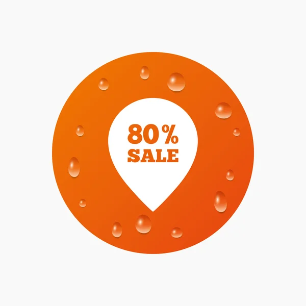 80 percent sale pointer — Stock Vector