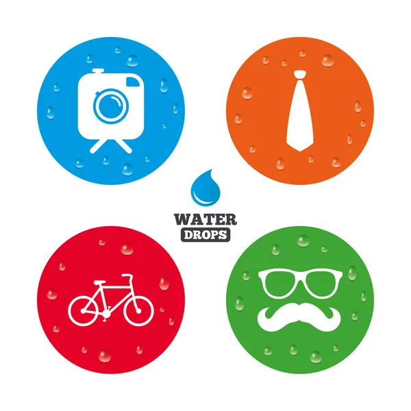 Hipster photo camera icons — Stock Vector