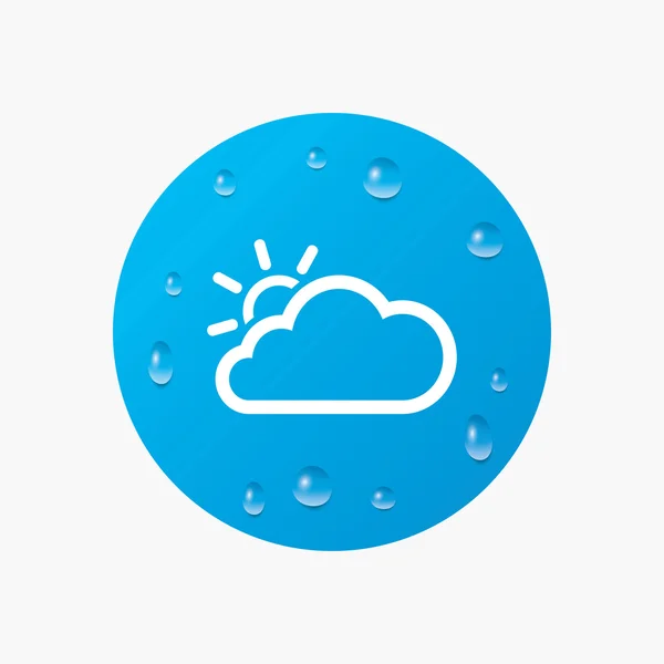 Cloud and sun sign icon. — Stock Vector