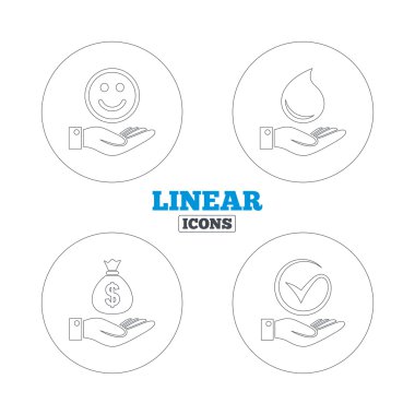 gülümseme ve el simgeleri