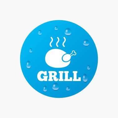 Tavuk ızgara işareti simgesi.