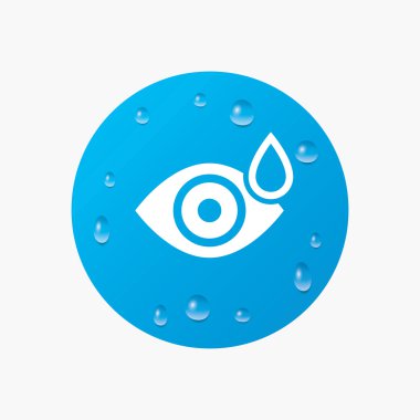 Su damla işareti ile göz.