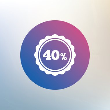 yüzde 40 indirim işareti