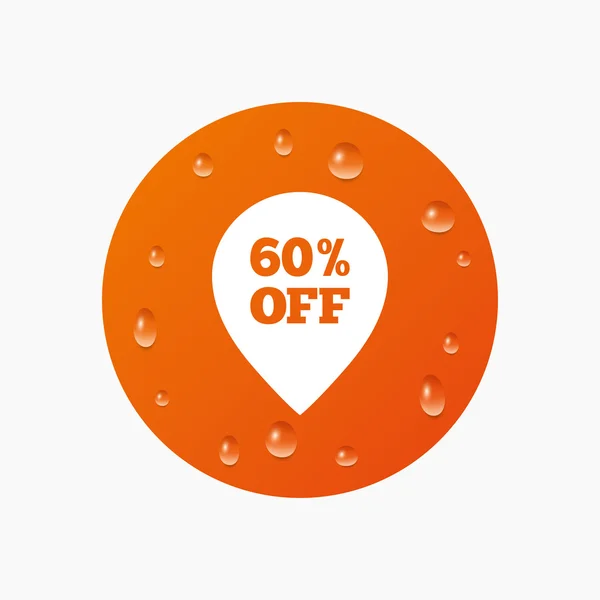 60 percent sale pointer — Stock Vector