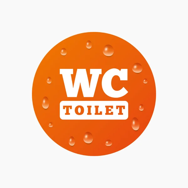 WC ícone de sinal de WC . — Vetor de Stock