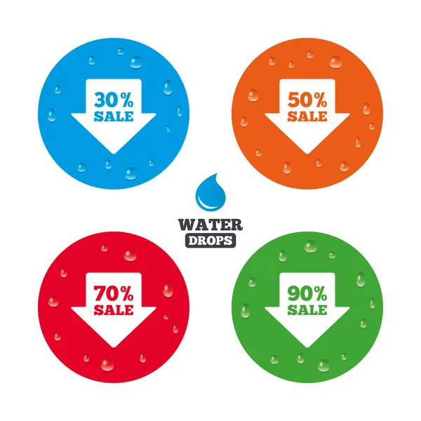 Verkoop label pijlpictogrammen — Stockvector