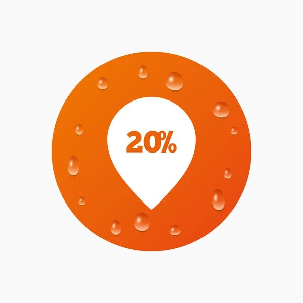 20 pour cent pointeur de vente — Image vectorielle