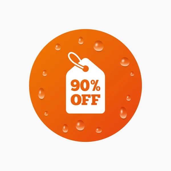 90 percent sale price — Stock Vector