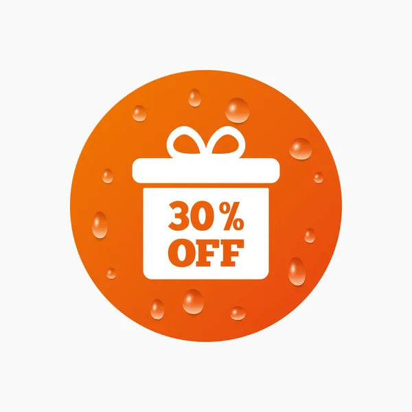 30 percent sale gift box — Stock Vector