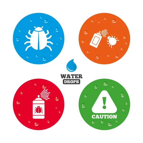 Bug disinfection signs. — Stock Vector