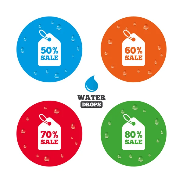 Sale price tag icons. — Stock Vector