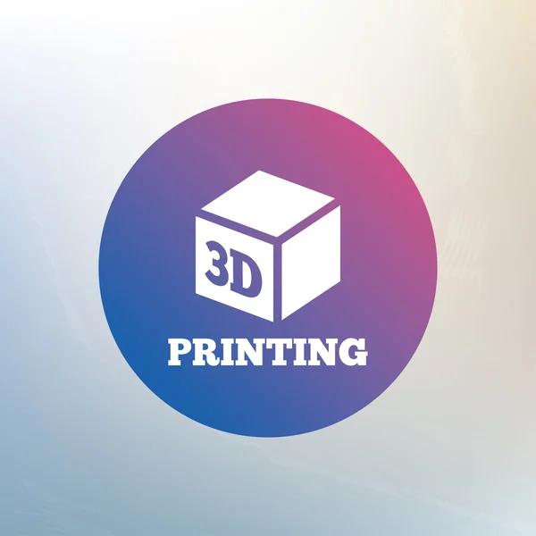 3D baskı işareti simgesi. — Stok Vektör