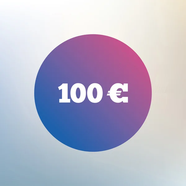 100 Euro signo icono . — Vector de stock