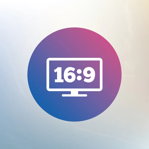 Relación de aspecto 16: 9 tv de pantalla ancha . — Vector de stock