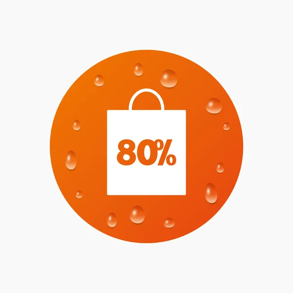 80 percent sale bag — Stock Vector