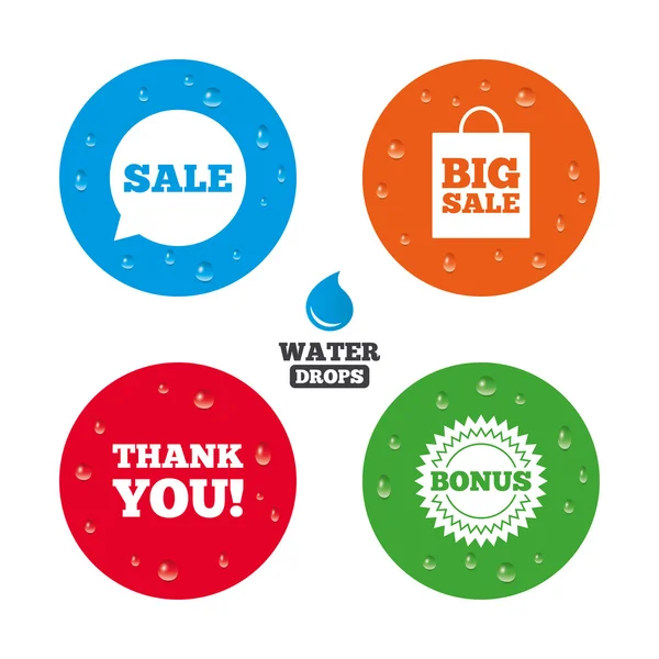 Sale speech bubble icons — Stock Vector