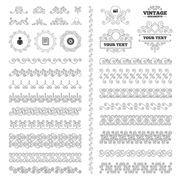 Boekhoudkundige werkstroom pictogrammen. — Stockvector