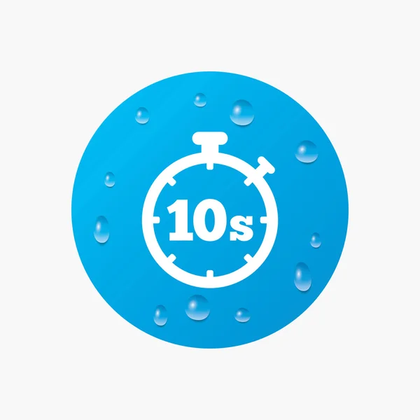 Timer 10s teken pictogram. — Stockvector