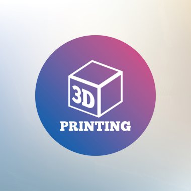 3D baskı işareti simgesi.