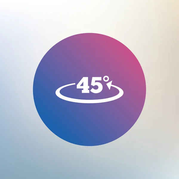 Ángulo 45 grados signo icono . — Vector de stock