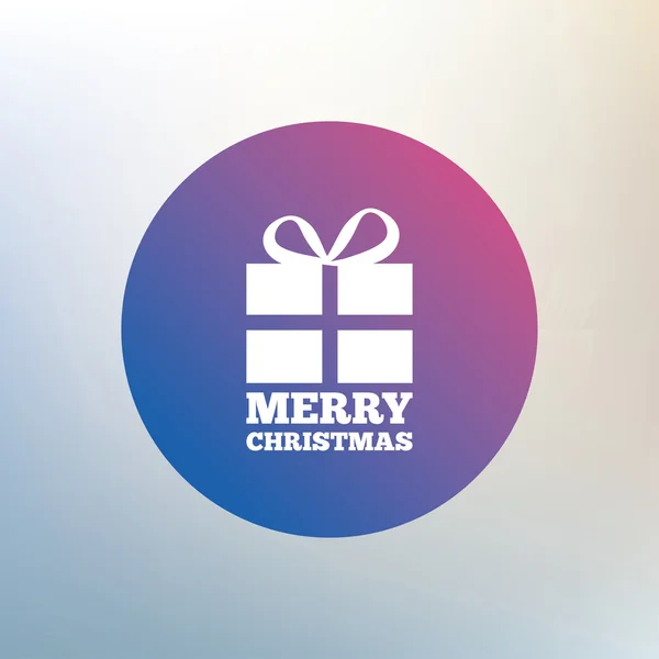 Merry christmas gift sign icon. — Stock Vector