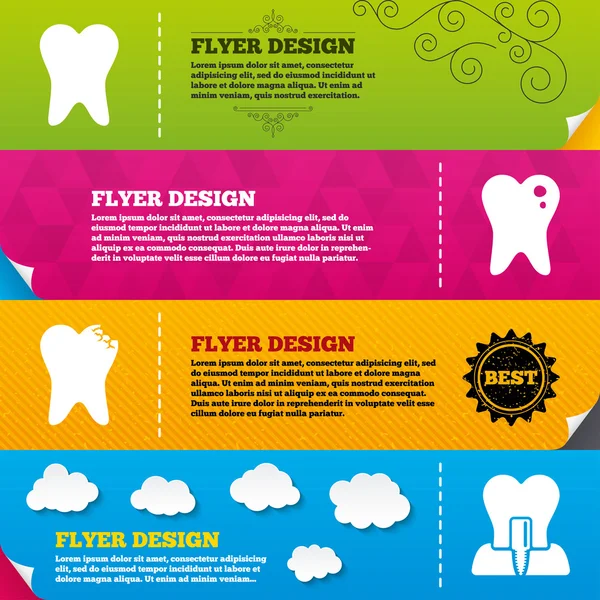 Iconos de cuidado dental. — Archivo Imágenes Vectoriales