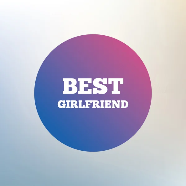 Best girlfriend sign icon. — Stock Vector