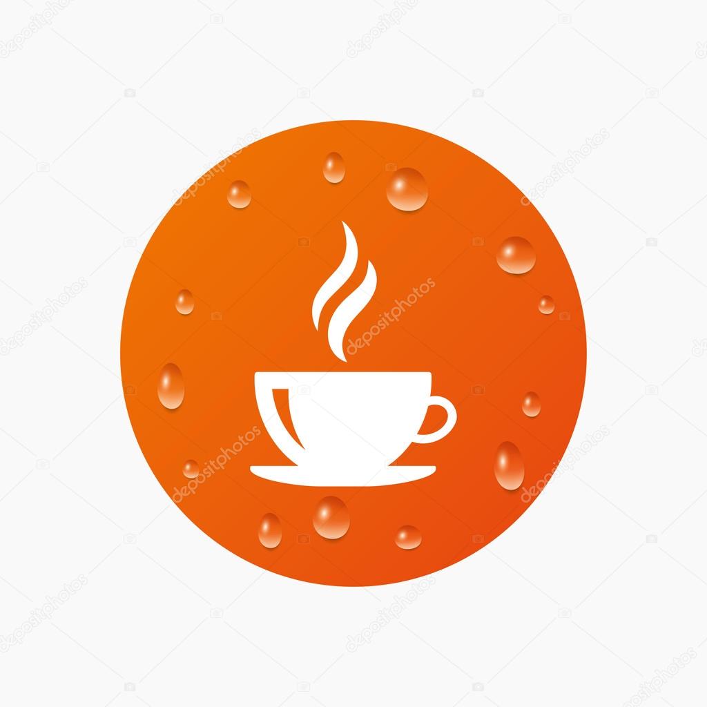 Coffee cup sign icon.