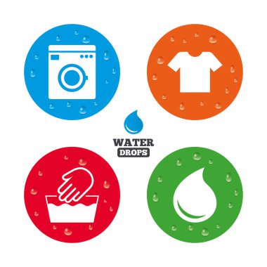 Wash icon. Not machine washable clipart