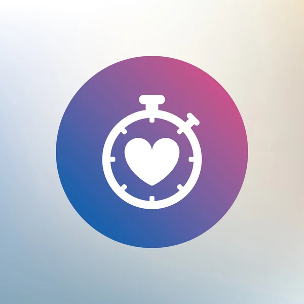 Icône de signe Heart Timer . — Image vectorielle