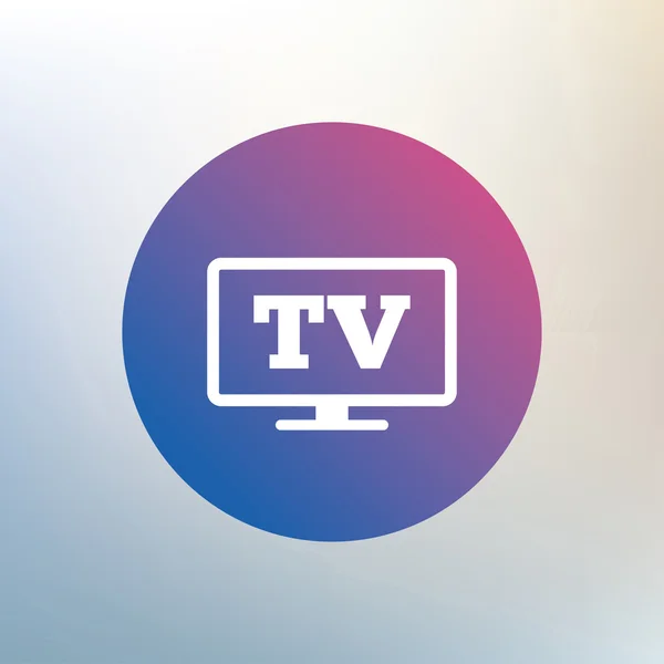 Icono de señal de TV de pantalla ancha . — Vector de stock