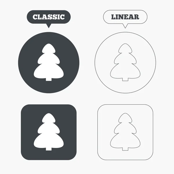 Árbol de Navidad iconos signo — Archivo Imágenes Vectoriales