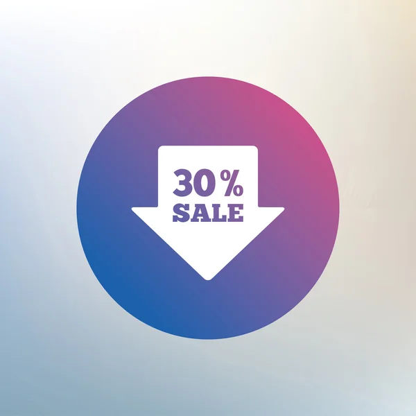 30 percent sale arrow — Stock Vector