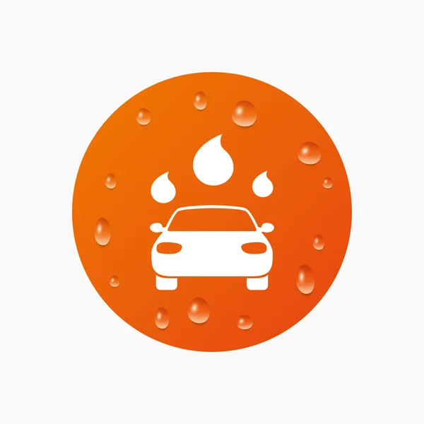 Auto wassen pictogram. — Stockvector