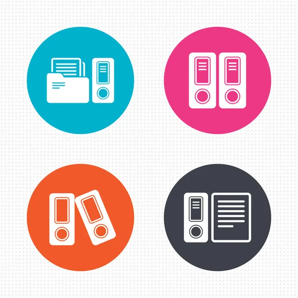 Accounting icons. Document storage in folders. — Stock Vector