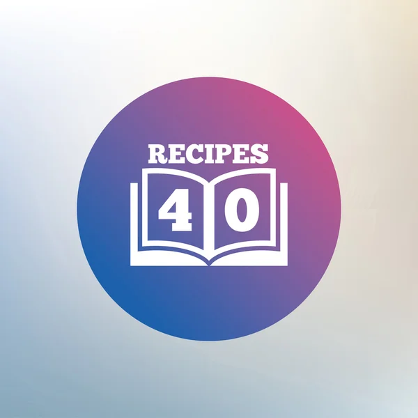 Ícone de sinal do livro de receitas . — Vetor de Stock