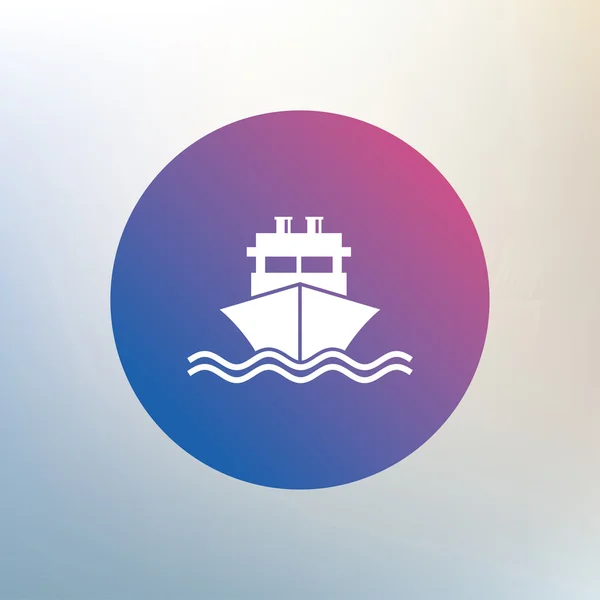 Icono de signo de barco o barco . — Vector de stock