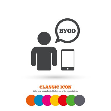 Byod işareti simgesi.