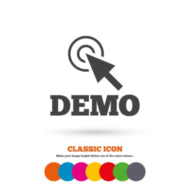 İmleç işareti simgesiyle demo.