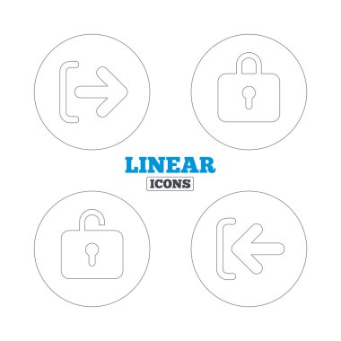 Login and Logout icons set