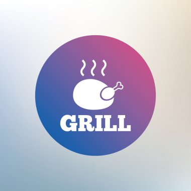 Tavuk ızgara işareti simgesi