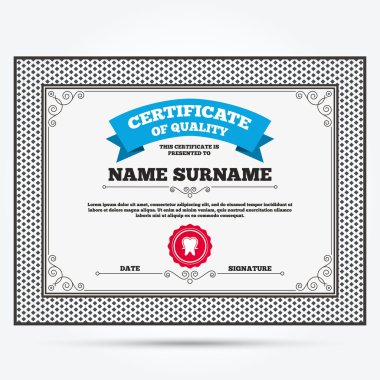 Diş minesini koruma işareti