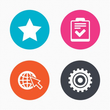 Yıldız ve küre işaretleri.