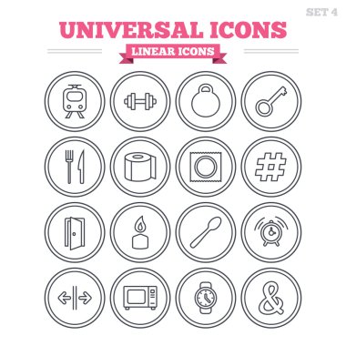 Evrensel doğrusal Icons set.